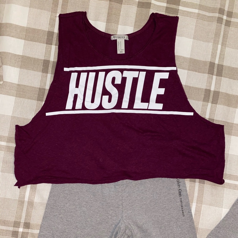 Deep Burgundy HUSTLE Tank Med